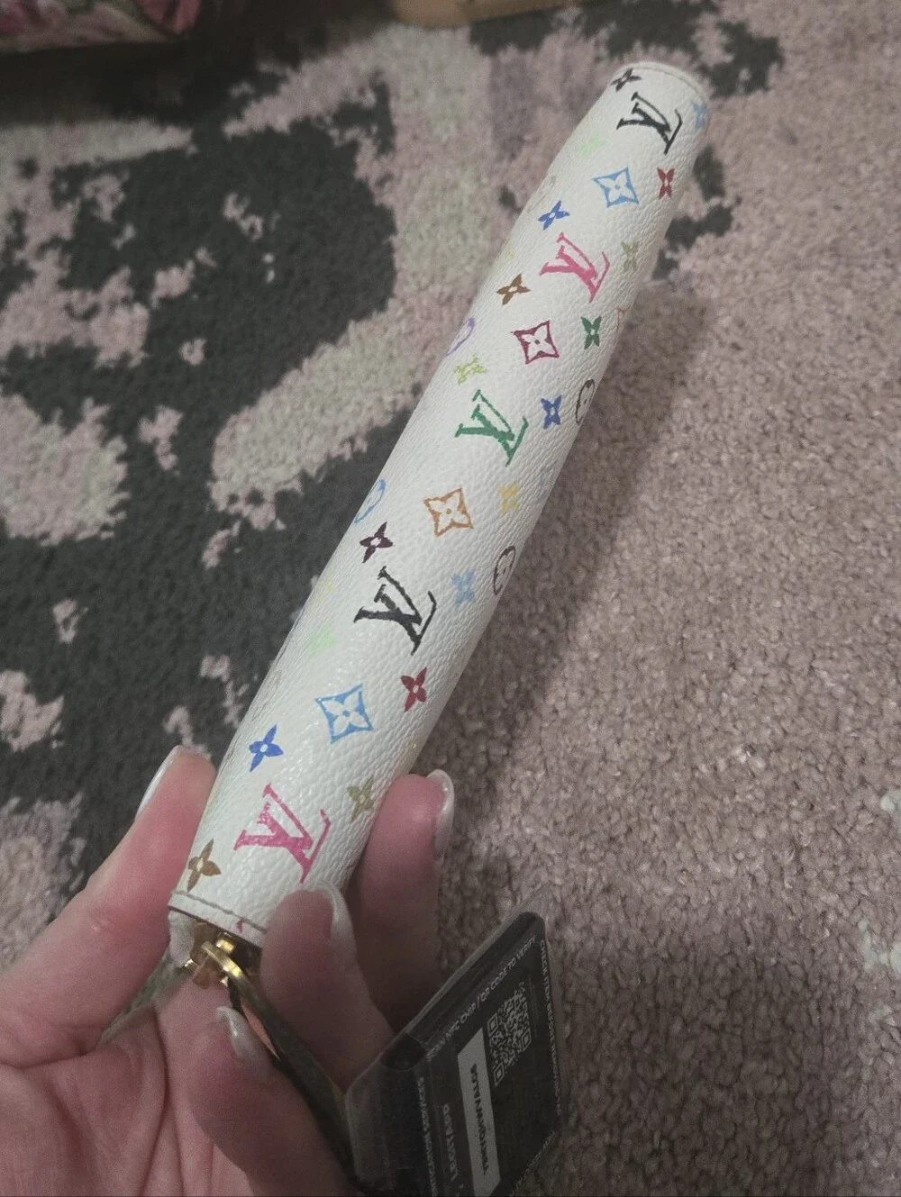 Louis Vuitton White Multicolor Monogram Zip Wallet
